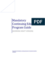 Mandatory Continuing Education Program Guide