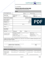 Autopass Card Application Form