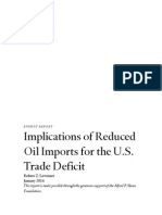 Implications of Reduced Oil Imports for the US Trade Deficit