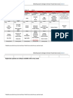 Brentwood College School Food Services: September 29-October 5 2014