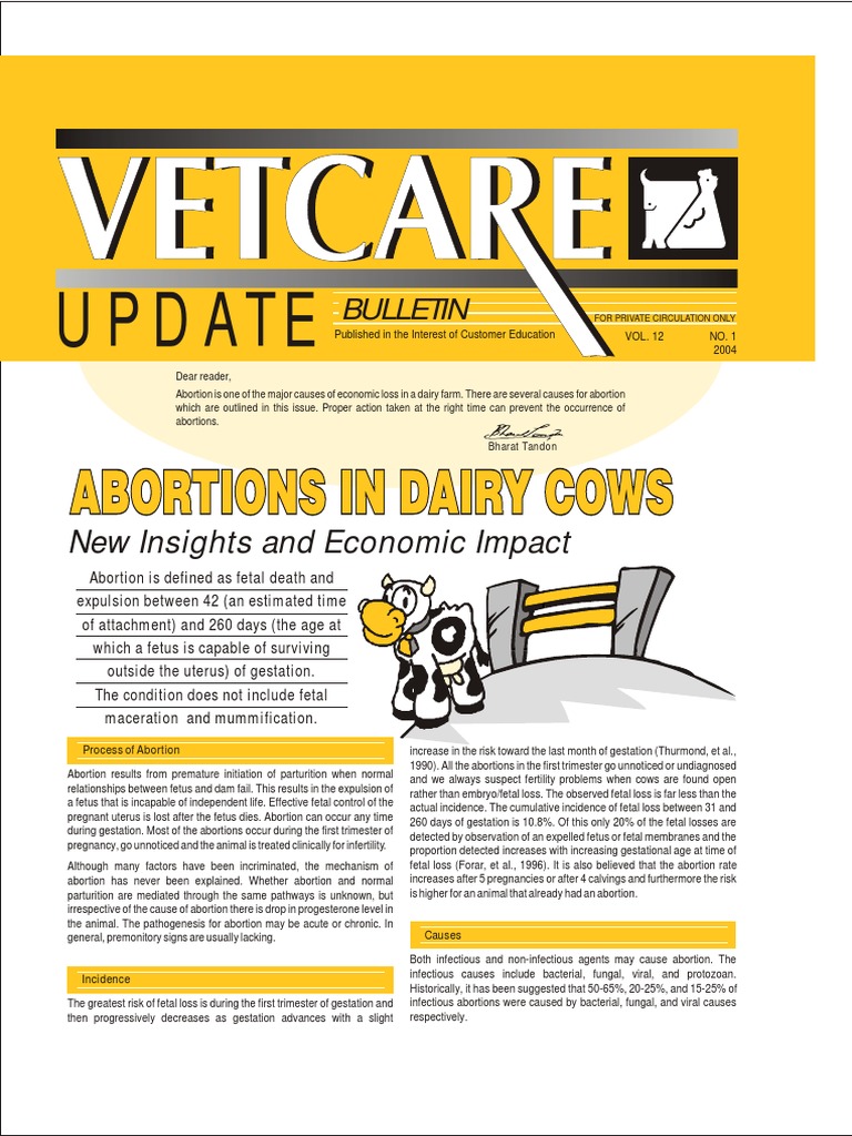 Abortions in Dairy Cows Miscarriage Abortion