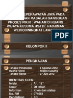 ASUHAN KEPERAWATAN JIWA PADA An.”S” DENGAN MASALAH GANGGUAN PROSES PIKIR  WAHAM DI RUANG WIJAYA KUSUMA RSJ Dr. RADJIMAN WEDIODININGRAT LAWANG.ppt