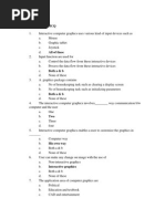 MCQ Computer Graphics PDF