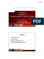 Measuring Screw Thread Pitch & Errors