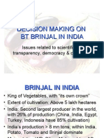 decision-making on bt brinjal in india