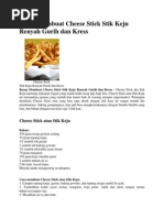 Download Resep Membuat Cheese Stick Stik Keju Renyah Gurih Dan Kress by S SN243796259 doc pdf