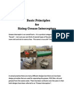 Basic Principles For Sizing Grease Interceptors