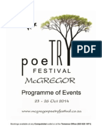 2014 McGregor Poetry Festival Programme