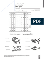 Total: Macmillan English 1 Unit 4 Worksheet Student Name: Total Mark