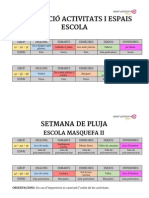 Distribució Activitats i Espais Escola