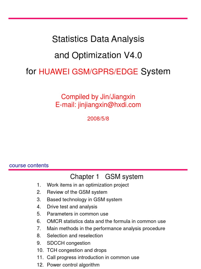 GSM Optimization Guide | PDF | Wireless | Digital Technology