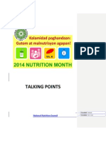 Nutrition Month 2014 Talking Points on Nutrition in Emergencies