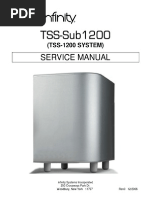 infinity tss 1200 subwoofer
