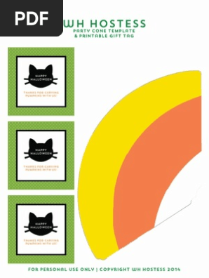 Candy Corn Paper Cone Template