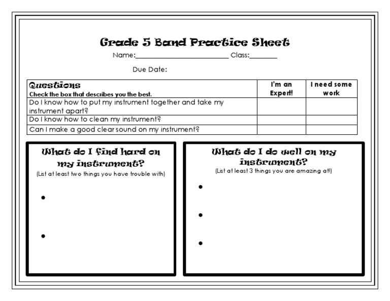 Grade 5 Band Practice Sheet | PDF | Violence