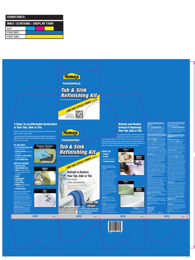 Tub & Tile Refinishing Kit Tub & Sink Refinishing Kit Tub & Sink Refinishing Kit PDF Water