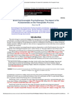 PEP Web - Brief Psychoanalytic Psychotherapy - The Impact of Its Fundamentals On The Therapeutic Process PDF