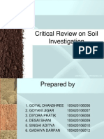 Critical Review On Soil Investigation