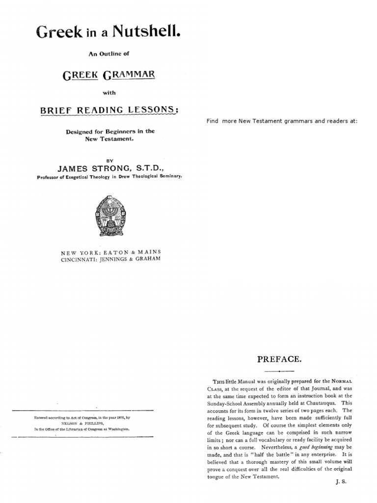 JS NT Greek in A Nutshell PDF | PDF