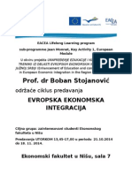 Plakat Jean Monnet Lectures Ekonomski Fakultet 2014