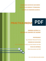 Informe Practica Industrial Seccion de Control de Calidad PDF