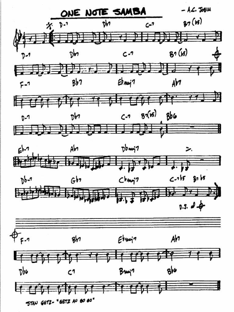 One Note Samba | PDF