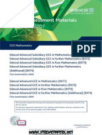 New GCE Sample Assesment Materials