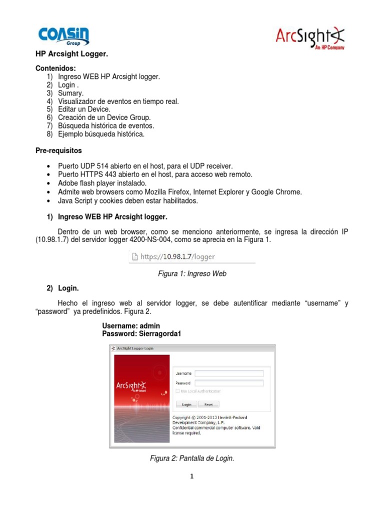 Guía de Uso de HP Arcsight Logger | PDF | Dirección IP | Cortafuegos ...