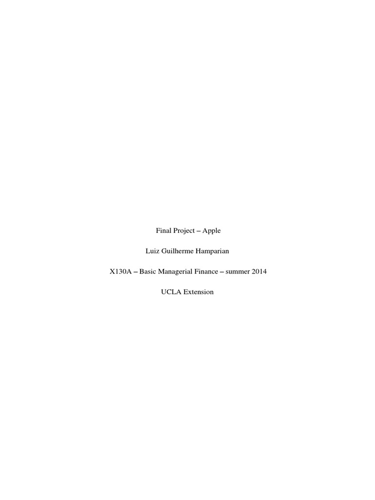 Final Project - Basic Managerial Finance PDF | PDF | Discounted Cash ...