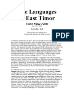 The Languages of East Timor Some Basic Facts PDF