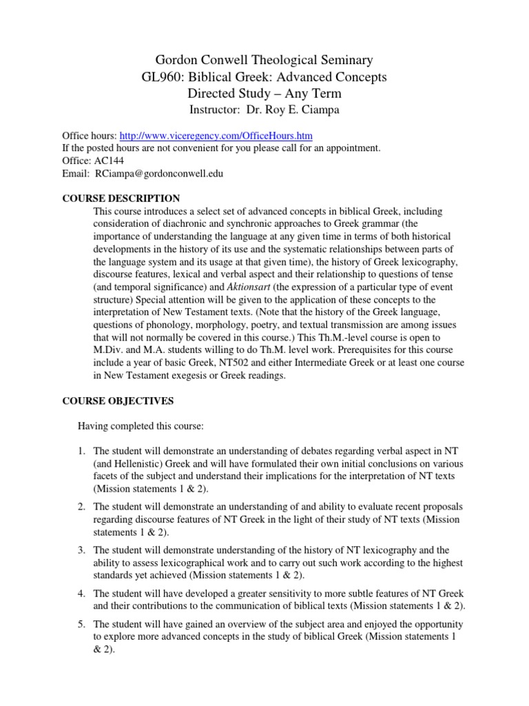 Biblical greek advanced concepts pdf koine greek new testament