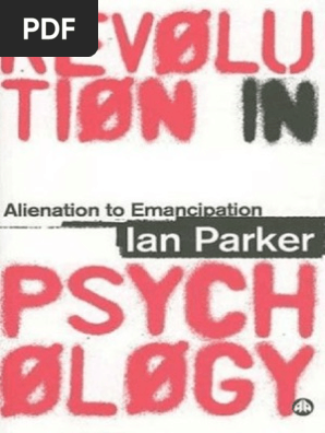 Parker Ian Revolution In Psychology Alienation To Emancipation