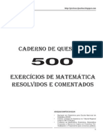 500 Questões Matemática PDF