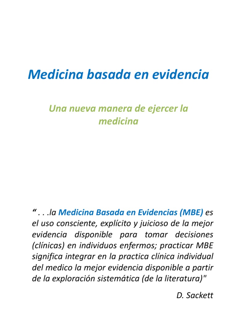 Medicina basada en evidencia.ppt Evidencia basada en medicina Ensayo clínico