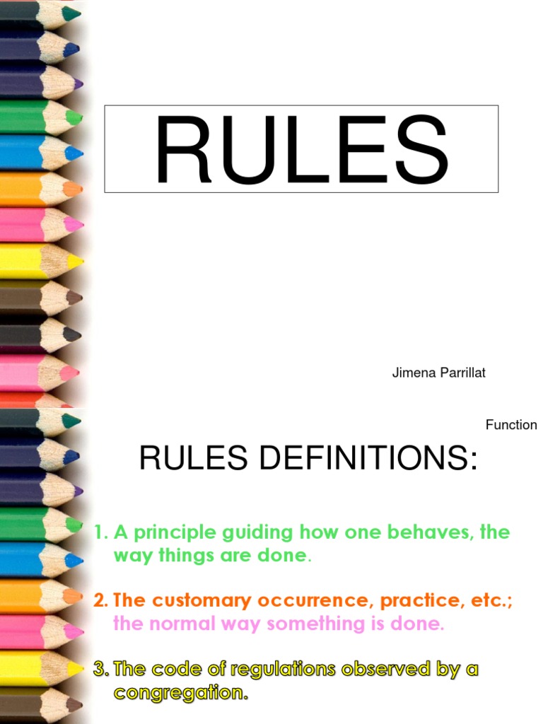 Importance of Rules in Daily Life | PDF | Self-Improvement