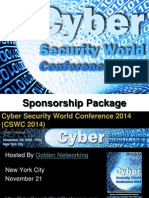 Cyber Security World Conference 2014 - Sponsorship Package