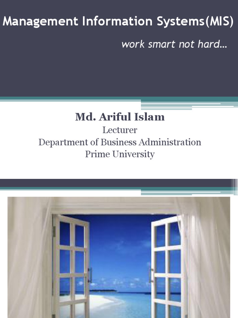Understanding Management Information Systems | PDF | Management ...
