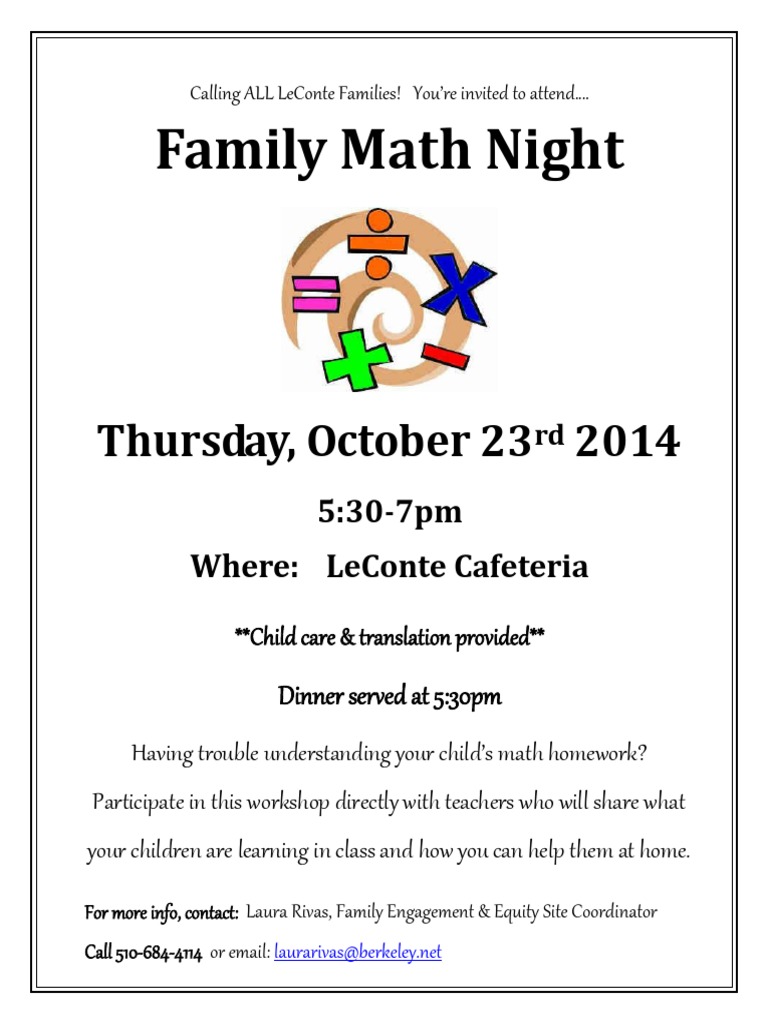 FamilyMathNight 10.23.14 Eng | PDF