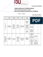 B.Tech 4-1 (R07) Regular/Supplementary Examinations Timetable (Nove-2014)