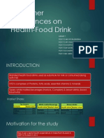 Customer Preferences On Health-Food Drink