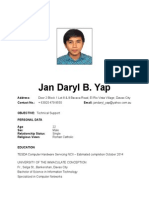 Jan Yap Resume