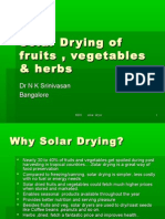 Solar Drying of Fruits, Vegetables & Herbs