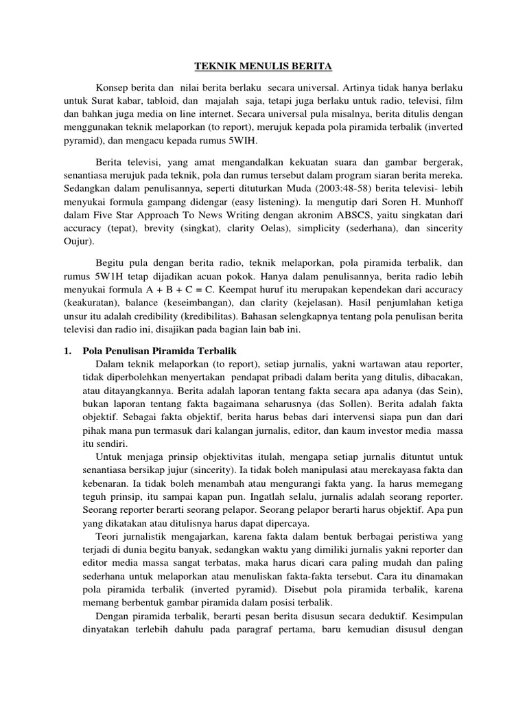 Cara Membuat Berita Dengan 5w1h - Kreatifitas Terkini