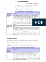 Logs & Error Handling Settings