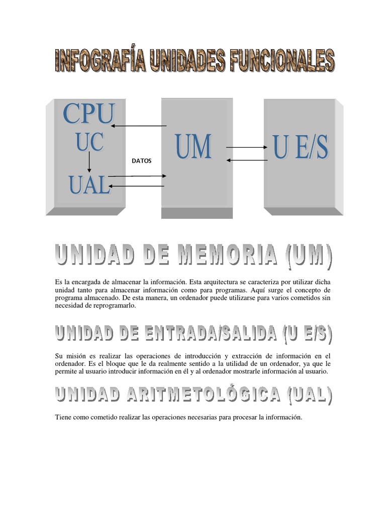 Infografia Unidades Funcionales | PDF | Información | Hardware de la ...