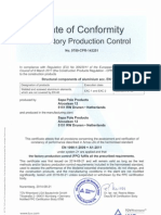 Certificate of Conformity of The Factory Production Control