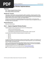 4.1.2.10 Lab - Investigating Wireless Implementations