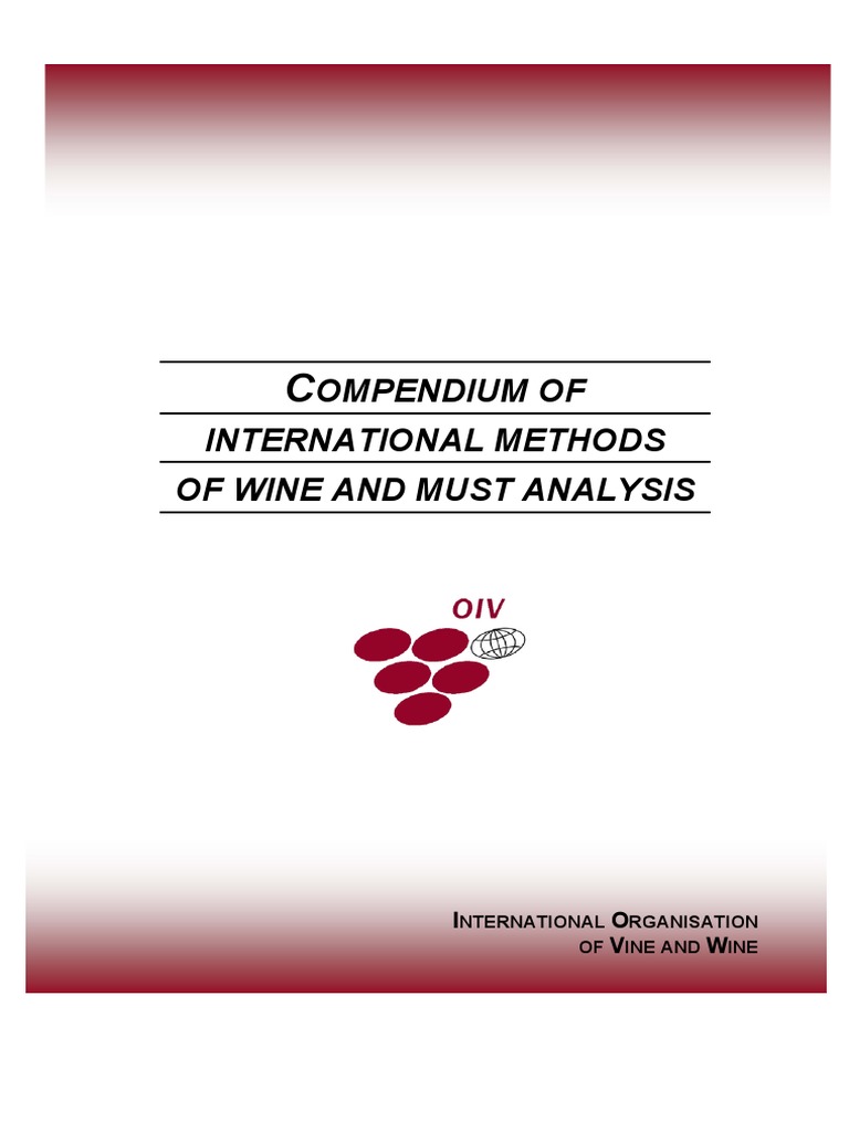 Methods Of Analysis Of Wine Density Weighing Scale