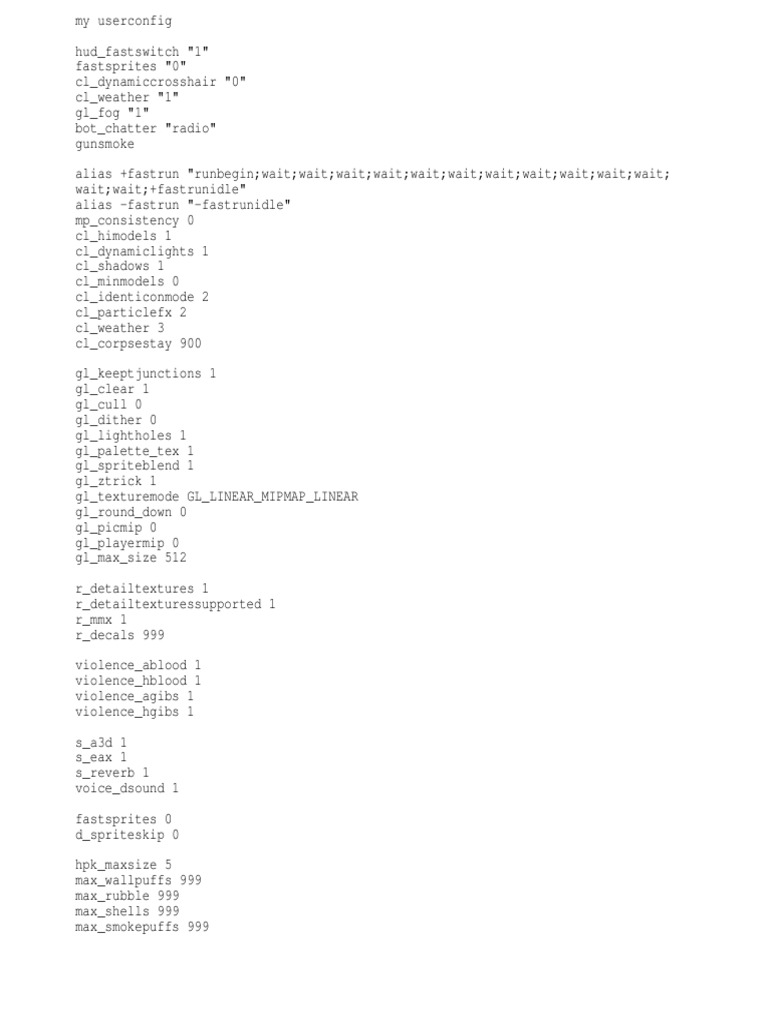 User Config | PDF