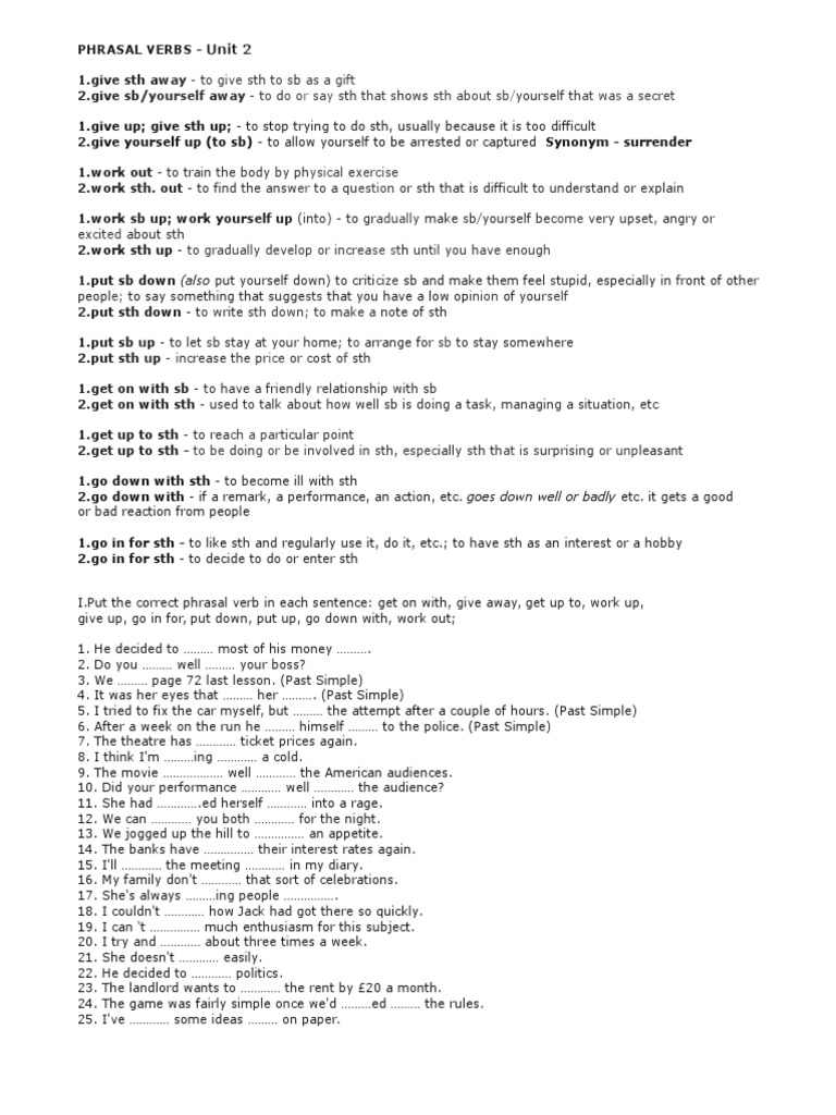 Essential Phrasal Verbs Guide | PDF